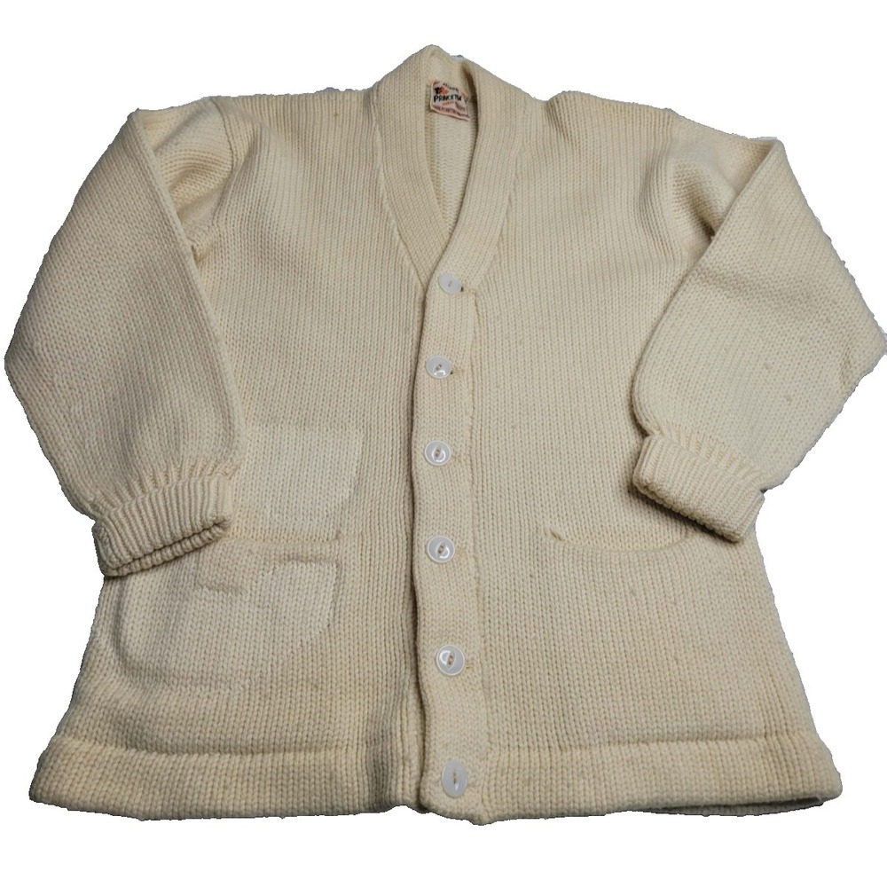 Vintage 50s Princeton Collegiate Varsity Wool Cardigan Letterman Sweater Sz‎ S